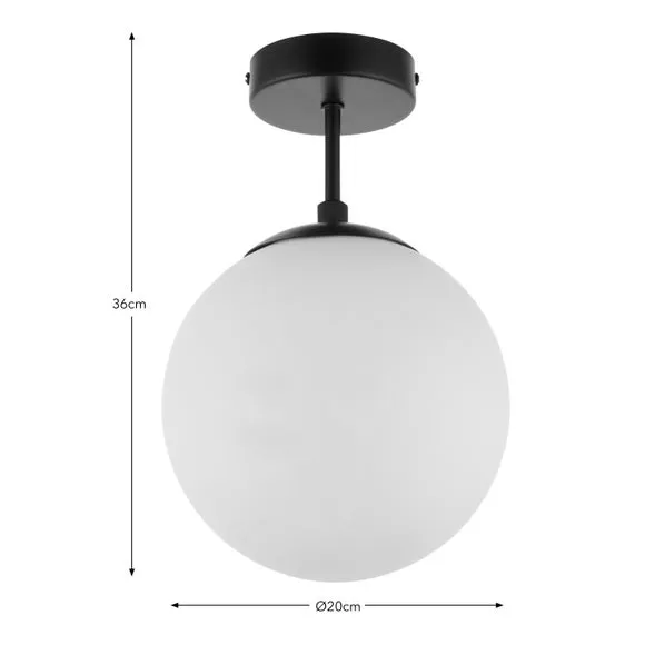 Sfera Bathroom Flush Ceiling Light 5