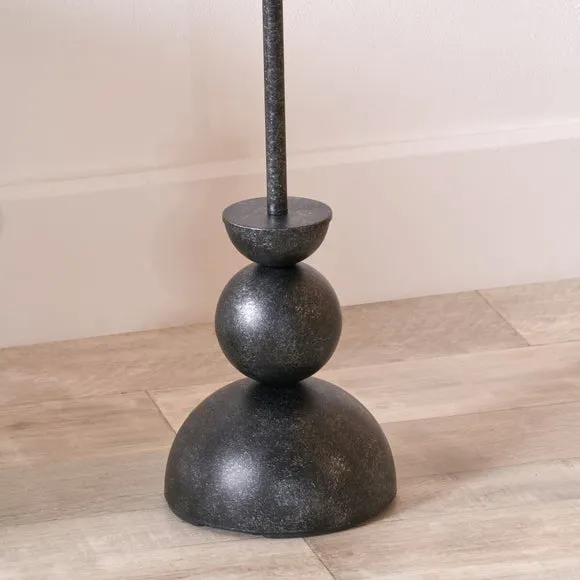 Pacific Lifestyle Vala Graphite Metal Textured Effect Ball Floor Lamp 2