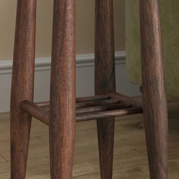 Haider Plinth Side Table with Shelf, Acacia Wood 3