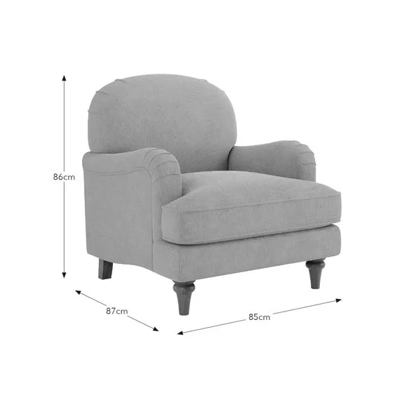 Beatrice II Soft Tonal Chenille Armchair 6