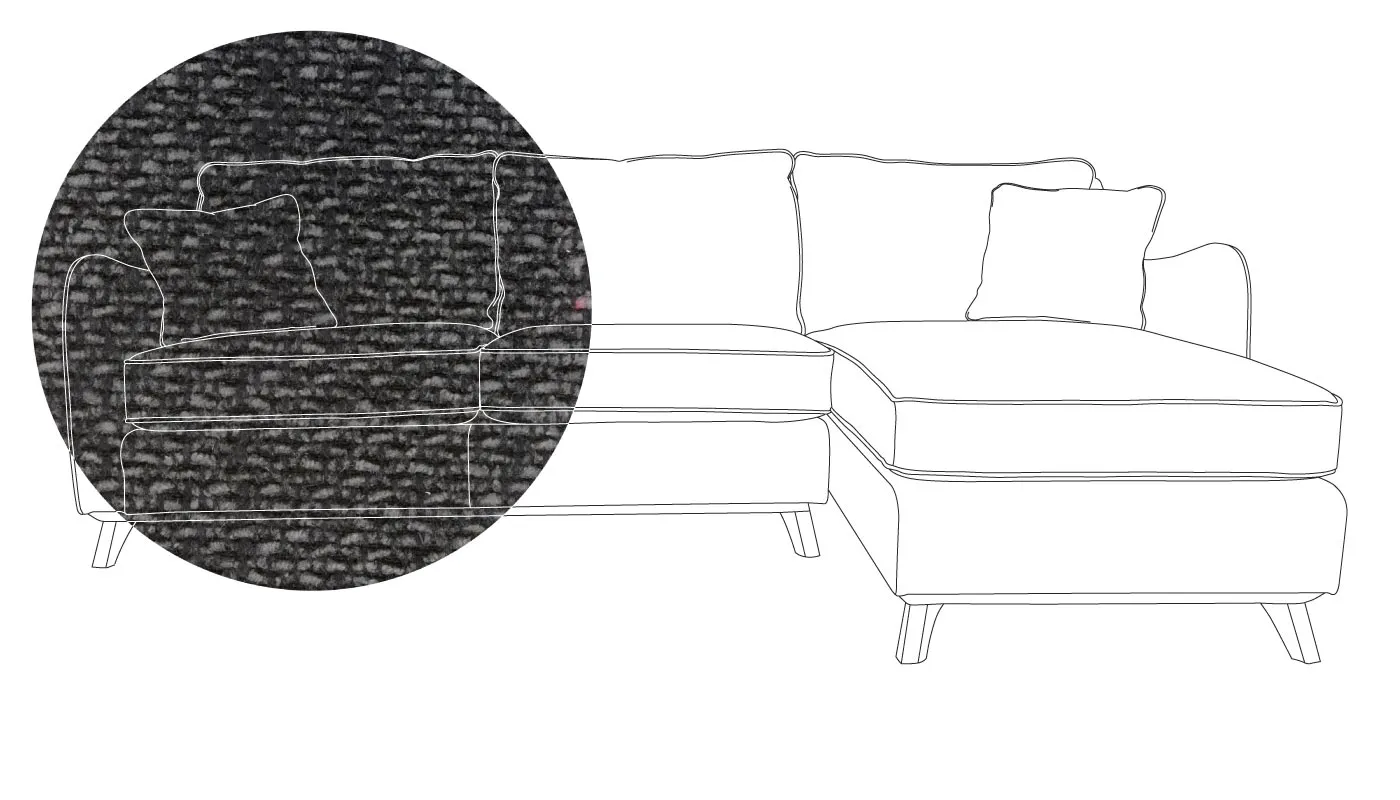 Heal's Ravello Right Hand Corner Sofa Texture Soot