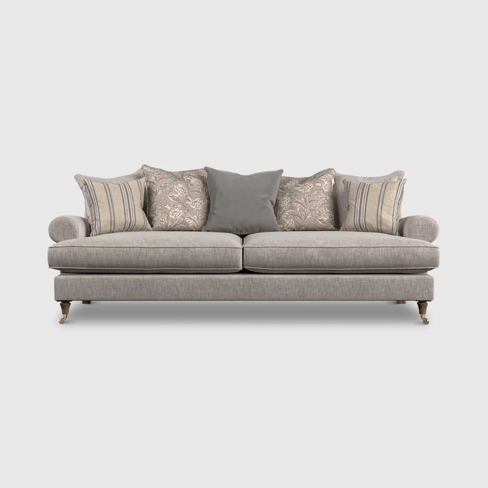 English Heritage Finch Large Sofa Pillow Back, Grey | Barker & Stonehouse 1