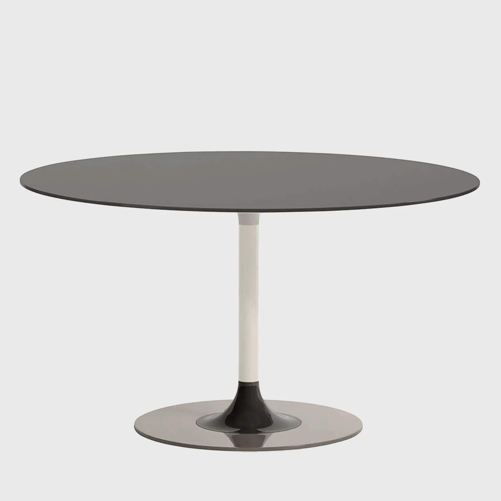 Kartell Thierry Xxl Round Table 130X130X72 Grey, Round Glass | Barker & Stonehouse