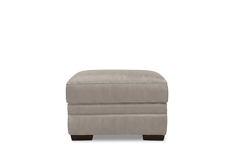 Aspen Rectangular Leather Storage Footstool - Living Room Furniture