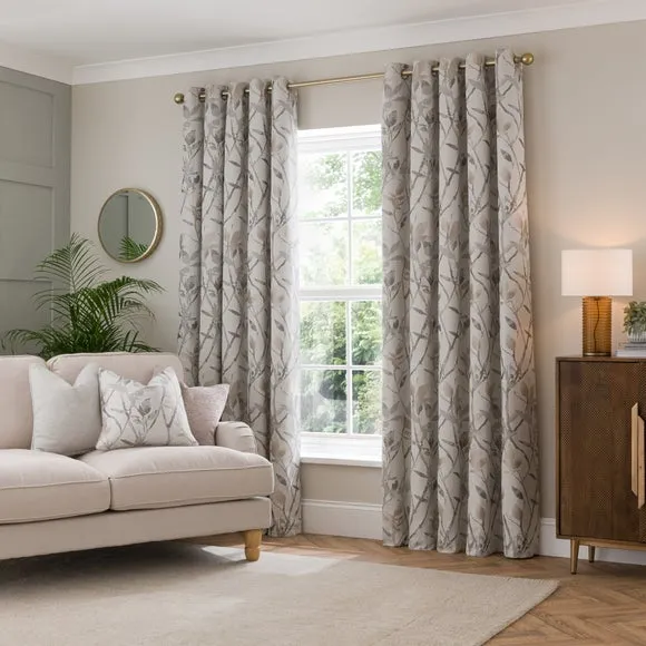 Zen Jacquard Eyelet Curtains 2