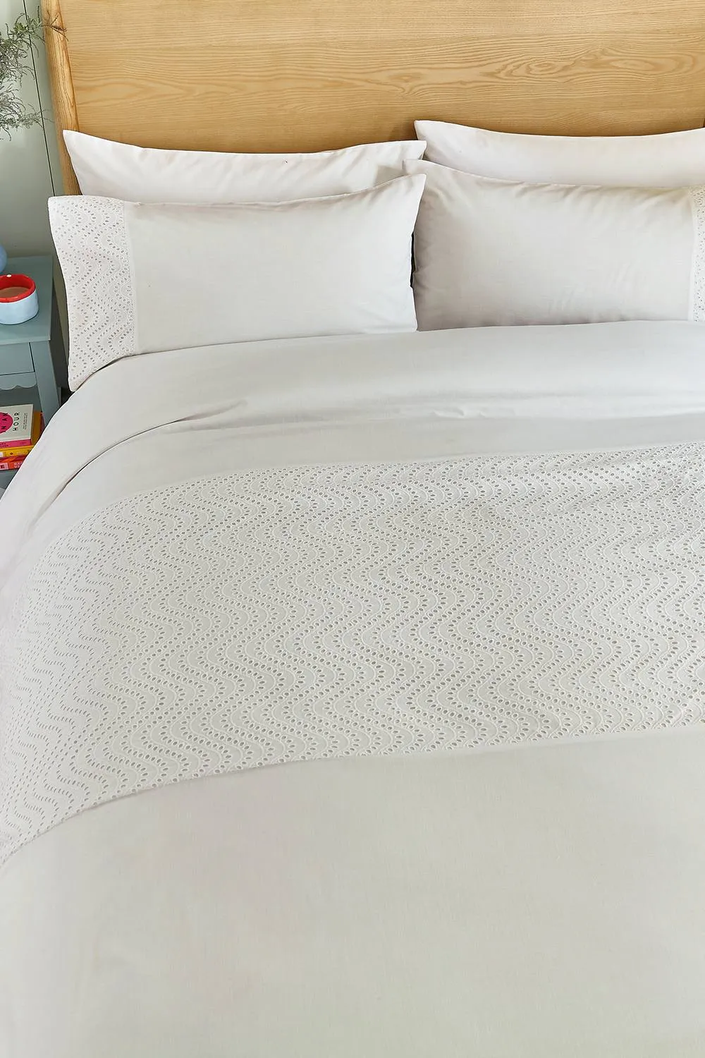 Helena Springfield 'Margo Embroidery' Cotton Duvet Cover Set in White 4
