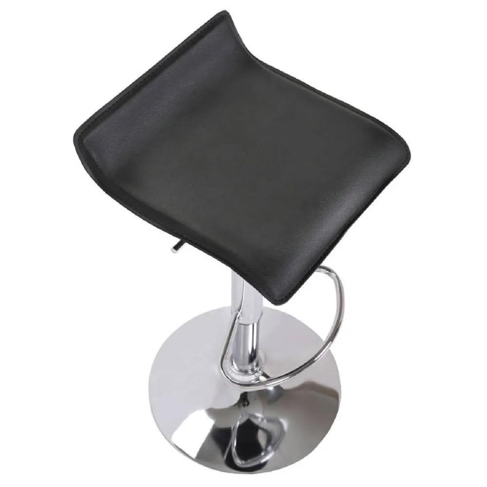 netfurniture Zest Black Low Back Padded Bar Stool 6