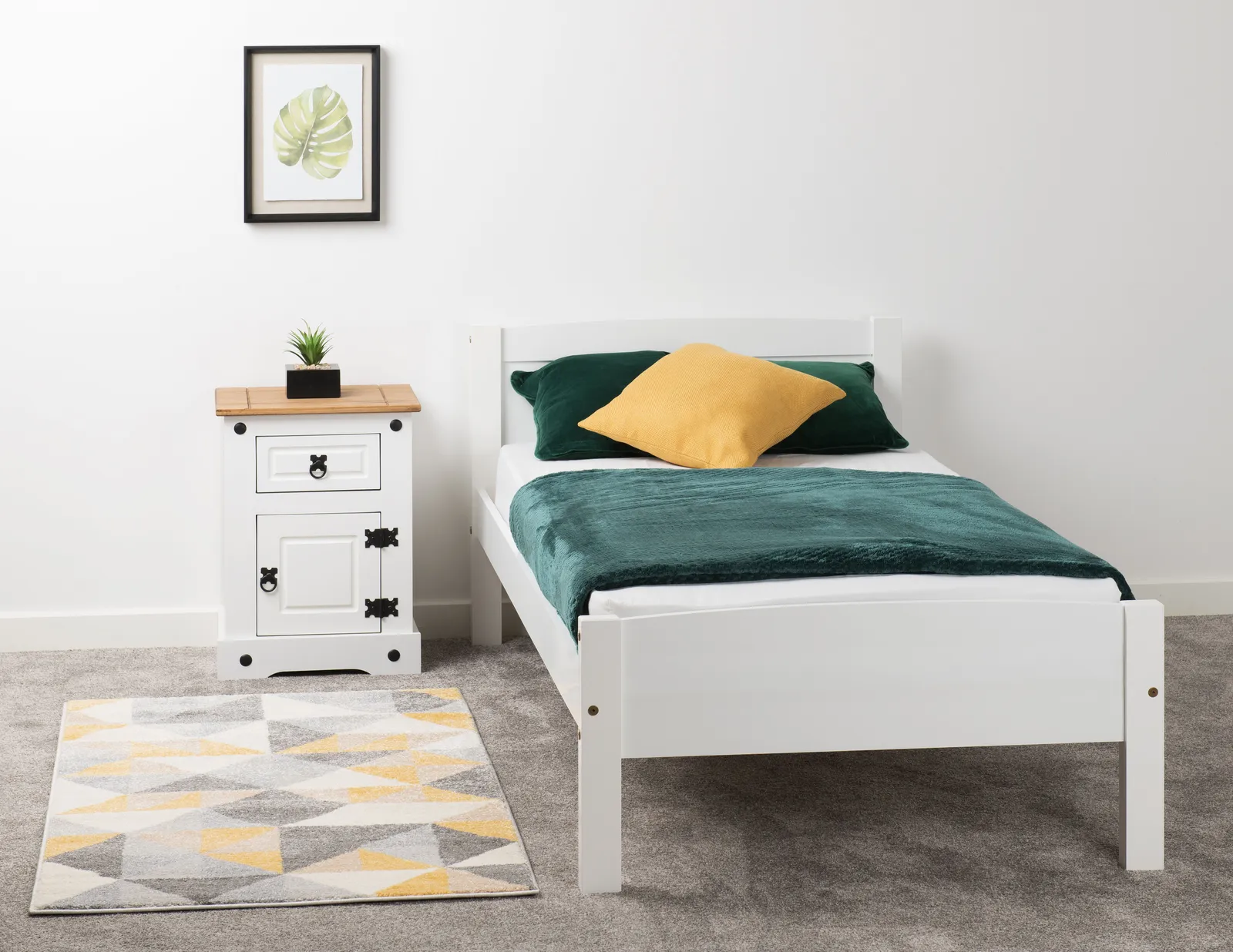 Seconique Amber 3' Single Bed in White 2