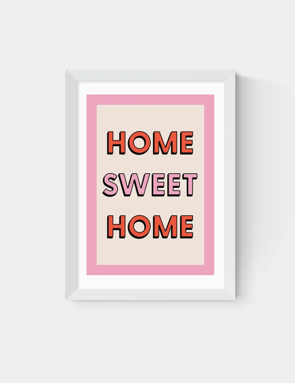 East End Prints Home Sweet Home Framed Art White