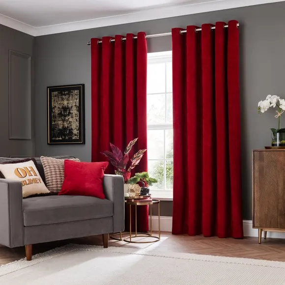 Genoa Chenille Blackout Eyelet Curtains 2