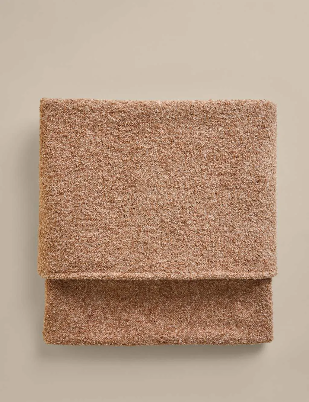 M&S Bouclé Throw Caramel
