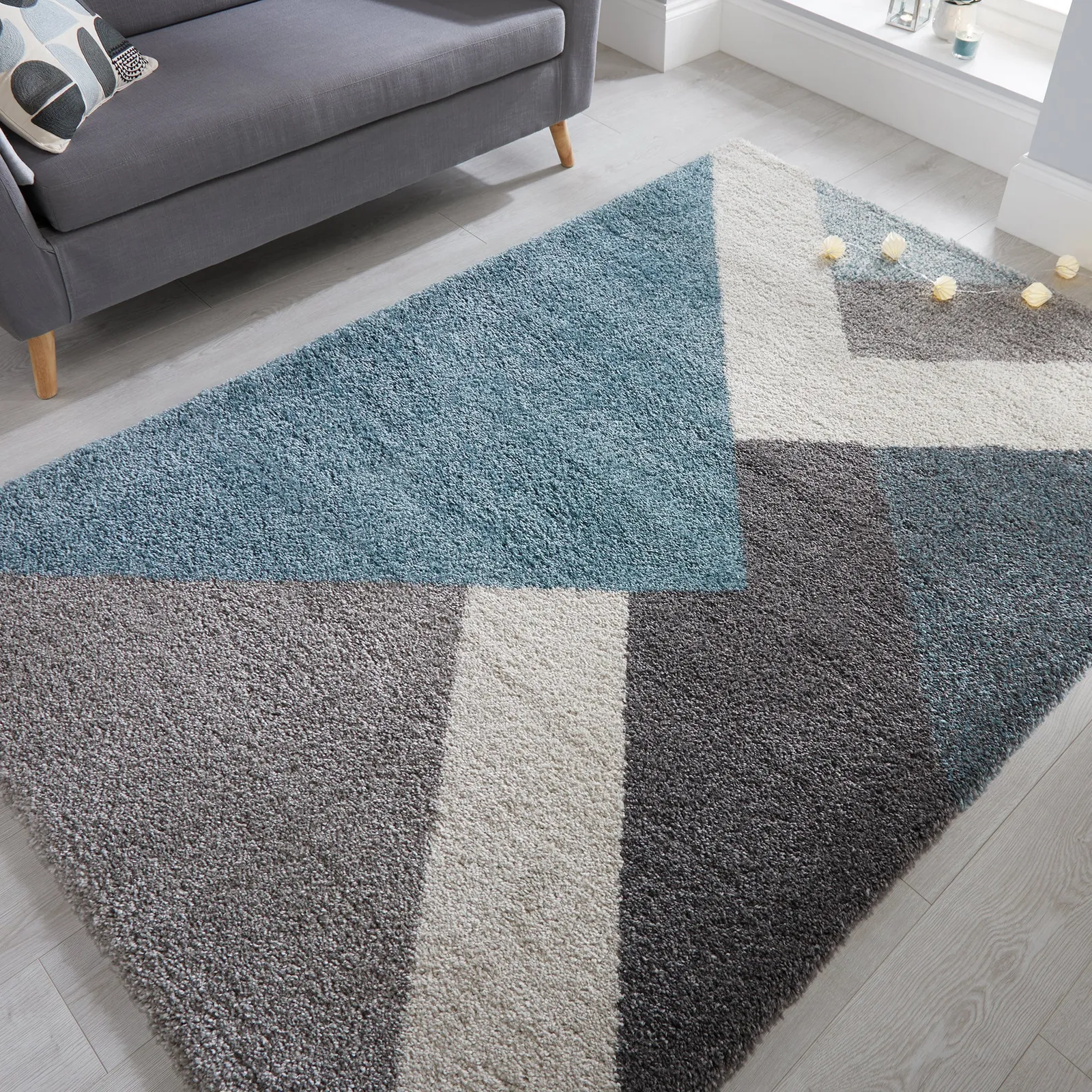 Zula Rug Blue/Grey/White