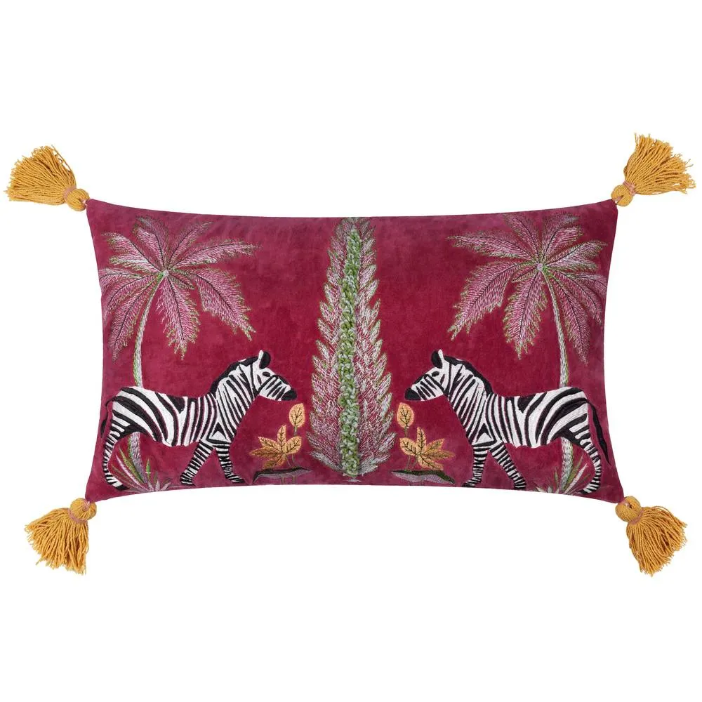 Wylder Tropics Kalahari Embroidered Velvet Cushion