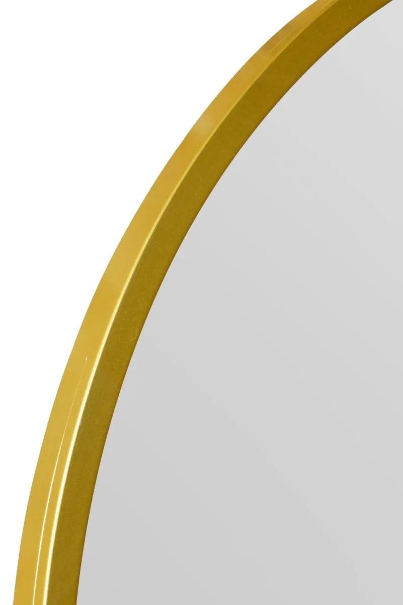 MirrorOutlet Gold Metal Framed Arched Wall Garden Mirror 39" X 39" (100CM X 100CM) 5