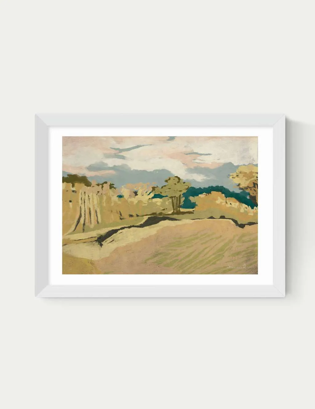 East End Prints Cornwall Light Framed Art Print White