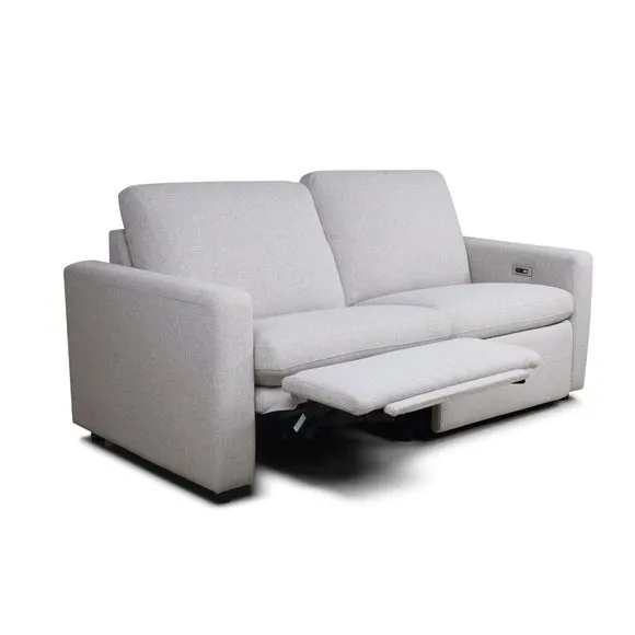 Zaria Boxy Basketweave Power Recliner 2 Seater Sofa 5