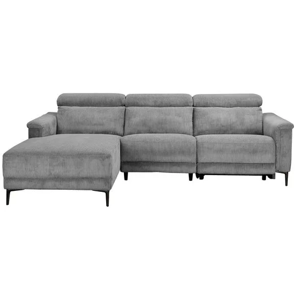 Lund Corduroy Power Recliner 3 Seater Chaise Sofa 6