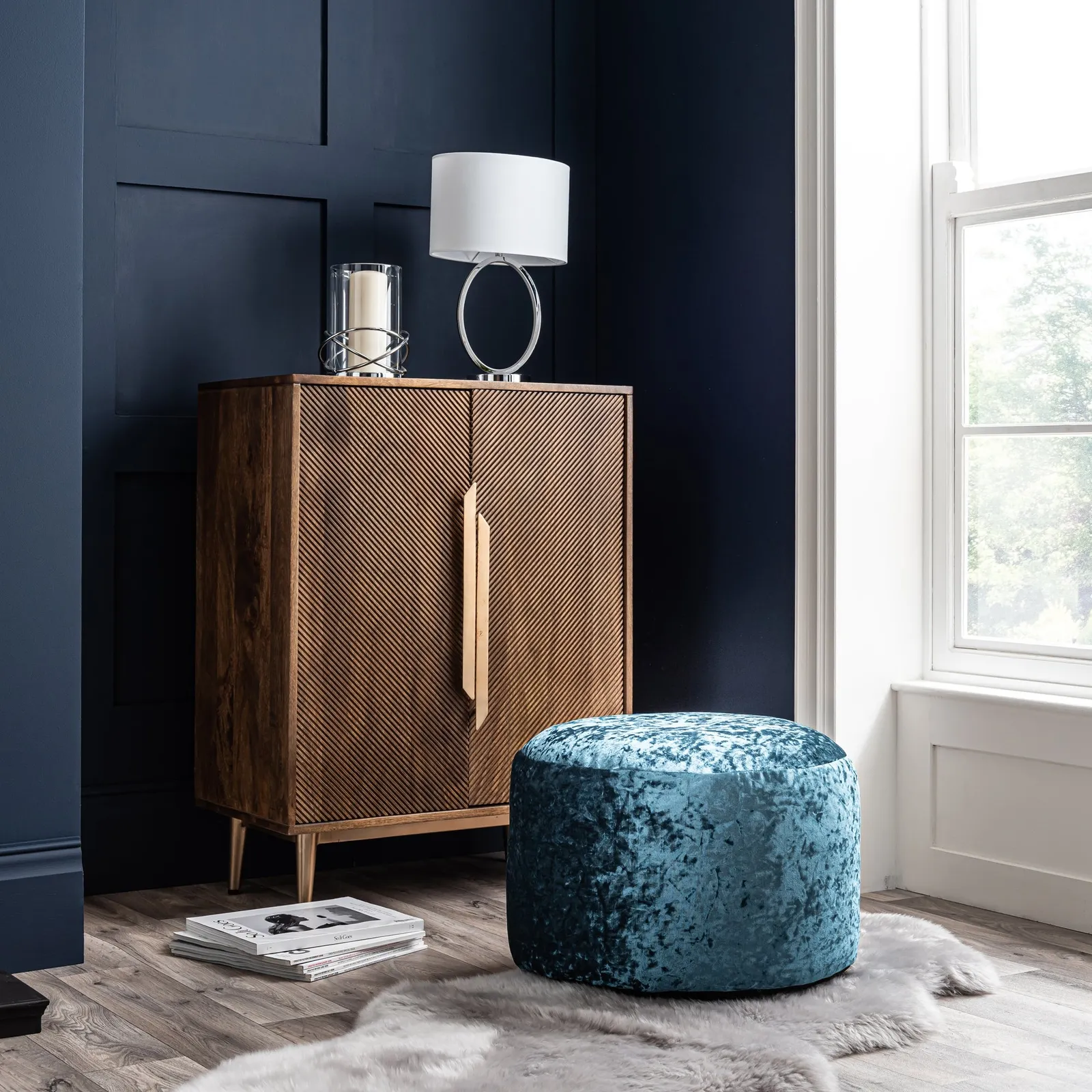 Starlet Pouffe Blue