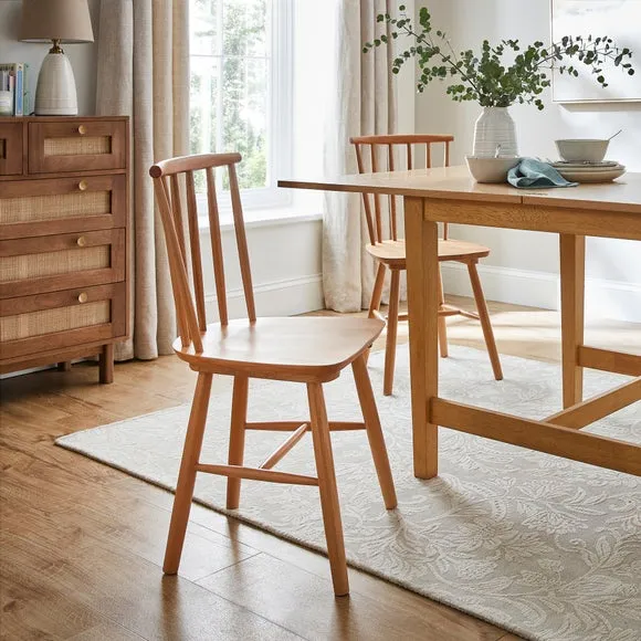 Harvey Set of 2 Dining Chairs, Beech Wood 1
