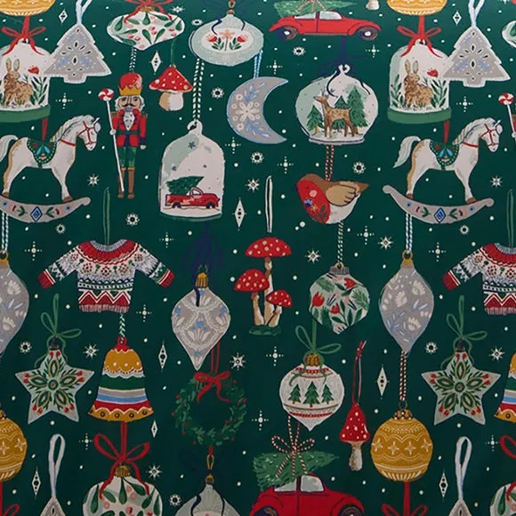 Fusion Christmas Ornaments Polycotton Duvet Cover & Pillowcase Set 3