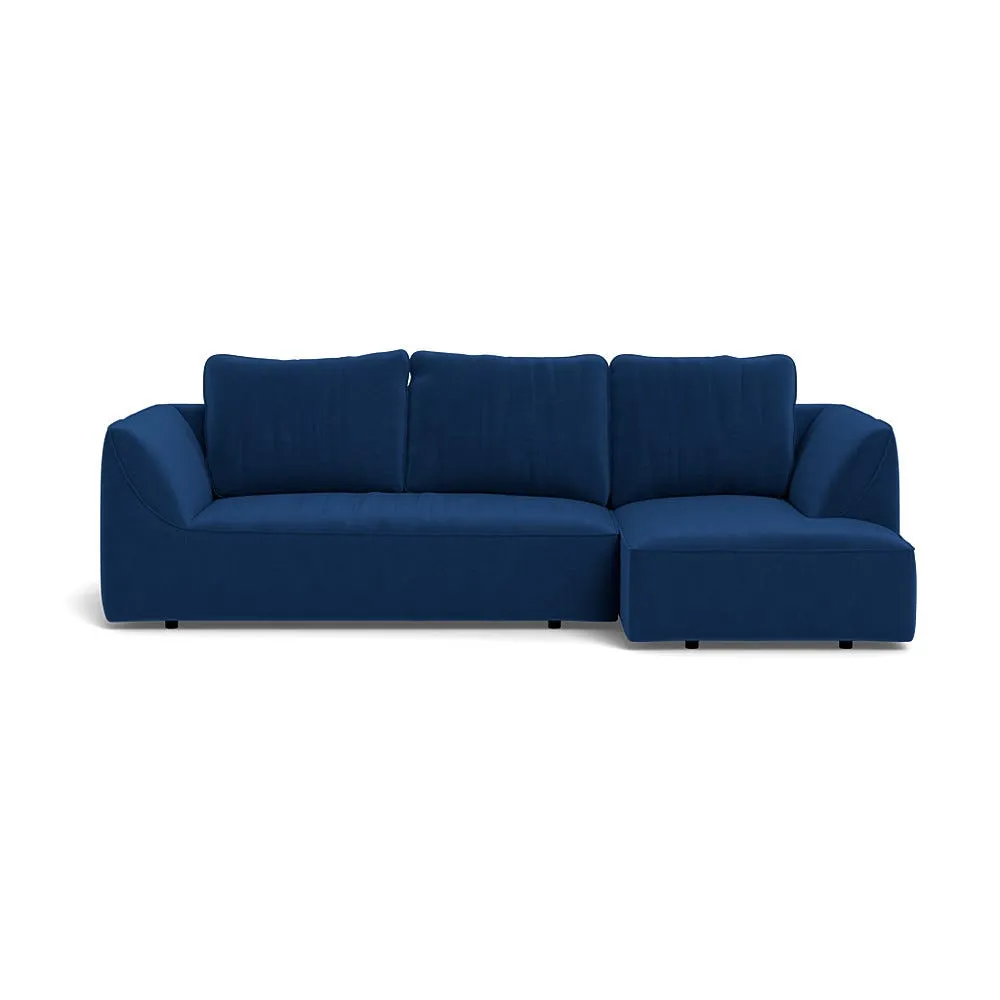 Heal's Morven Right Hand Facing Corner Chaise Sofa Velvet Petrol 1