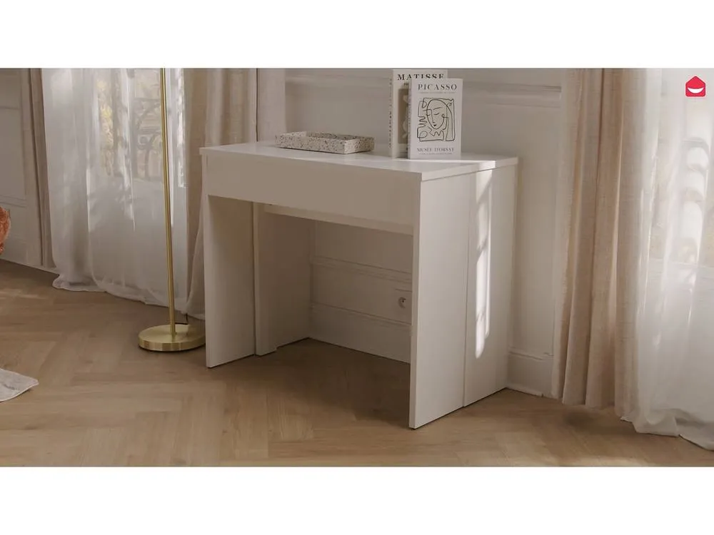 Vente-unique 12 - Seater Console Table - 6 Extensions - Beige - ONEGA 4