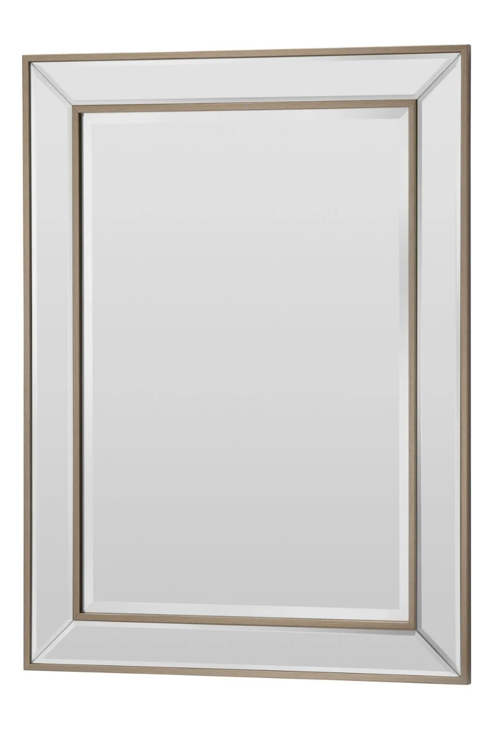Yearn Mirrors Angled Wall Mirror Brass 64.5x78cm in Metallic Gold 3