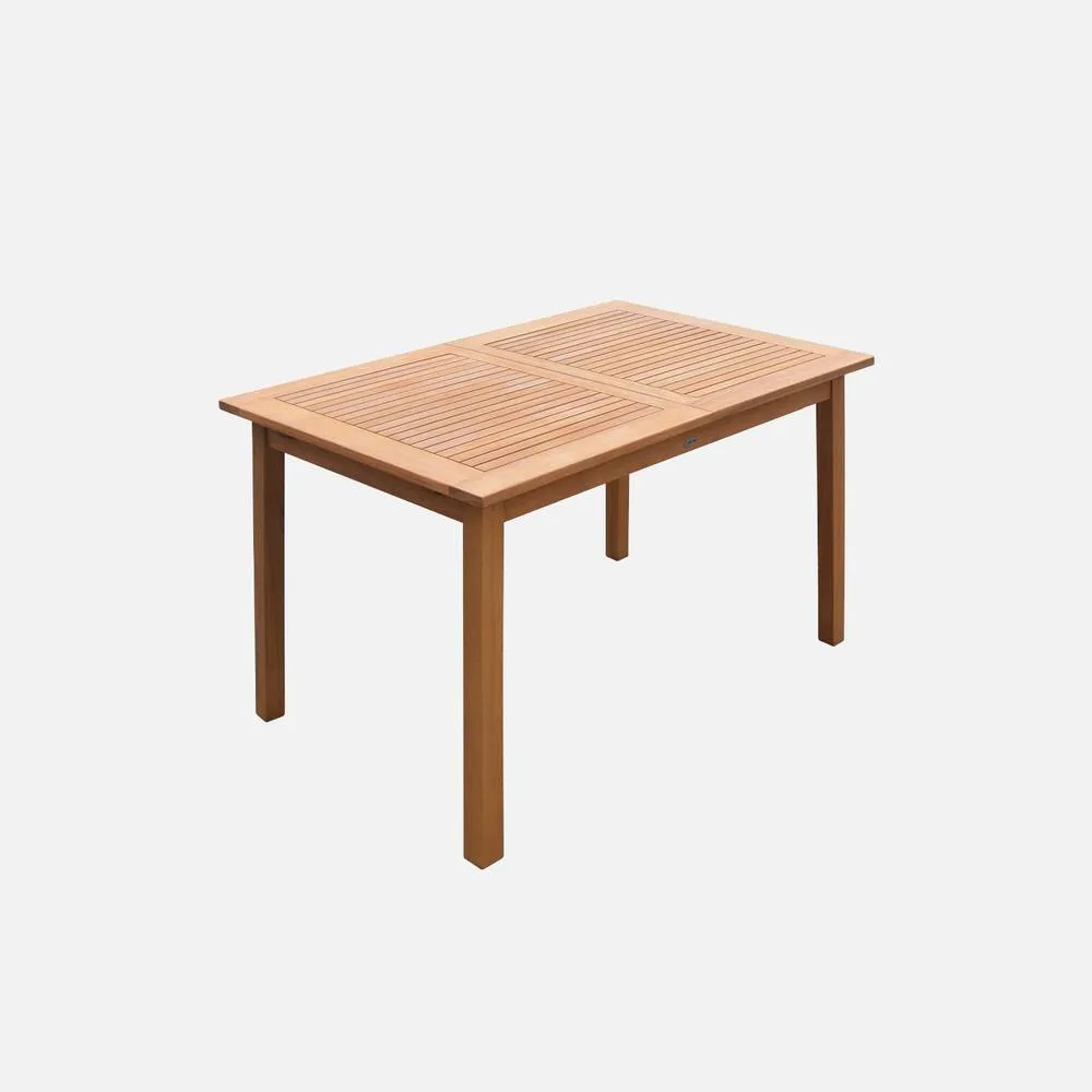 sweeek 6 To 8-seater Extendable Wooden Garden Table in Light Brown 3