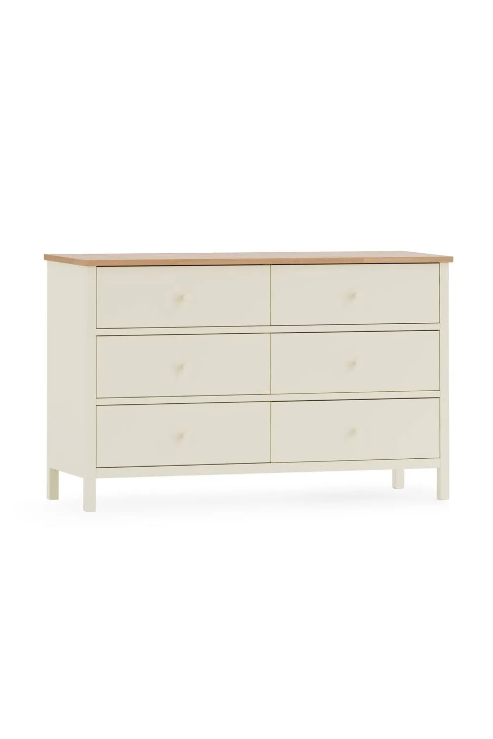 Julian Bowen Coxmoor 6 Drawer Wide Chest in Ivory 3