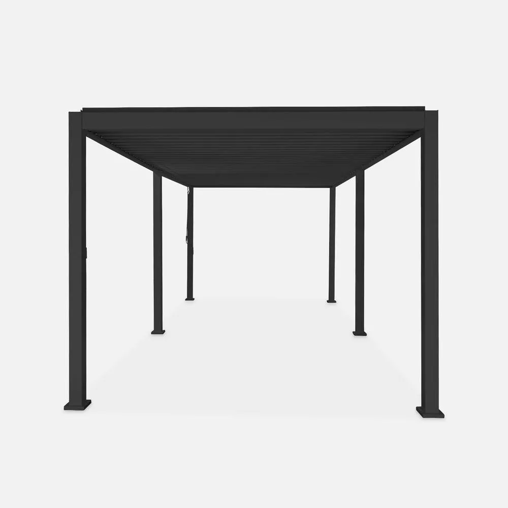sweeek Louvered pergola aluminium 6x3m in Dark Grey 3