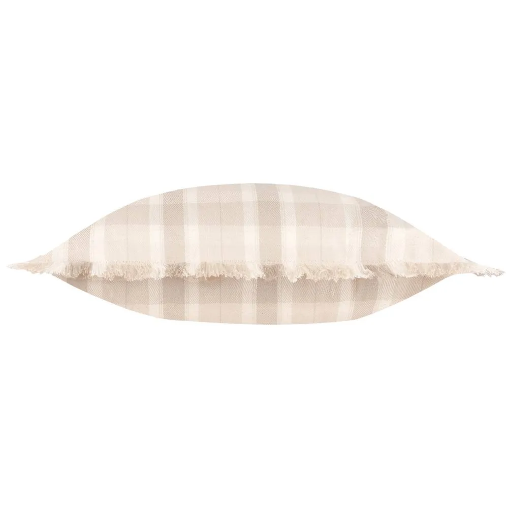Voyage Maison Arrochar Tartan Woven Indoor/Outdoor Cushion in Beige 4