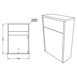 Wickes Hayman Dove Grey Traditional Freestanding Toilet Unit - 870 x 600mm 2