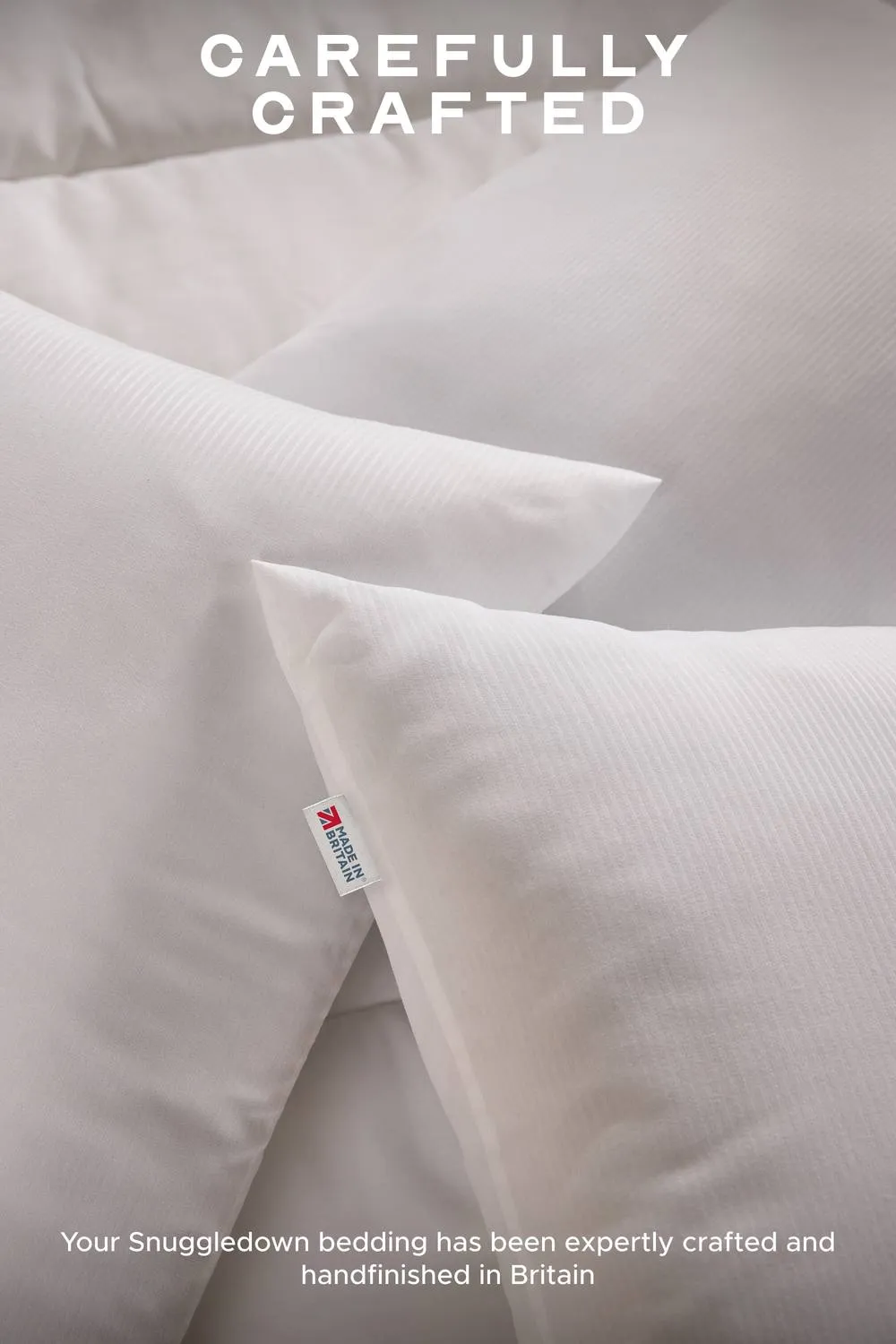 Snuggledown 4 Pack Scandi Soft Touch Medium Back Sleeper Pillow in White 5