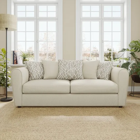 Blake Tonal Boucle Global Geo Combo 3 Seater Sofa