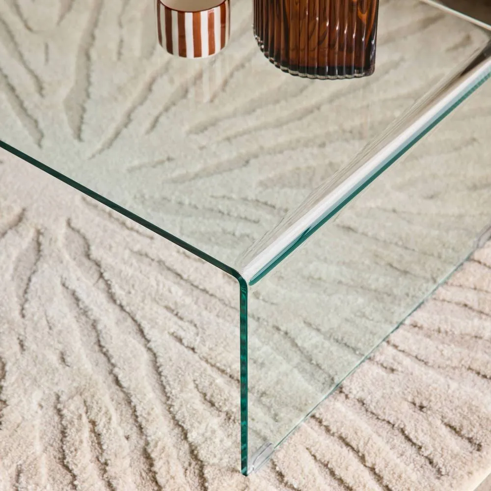 sweeek Rectangular coffee table tempered glass in Clear 6