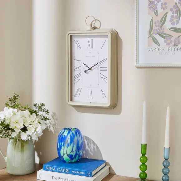 Vintage Pocket Watch Rectangle Indoor Outdoor Wall Clock 1