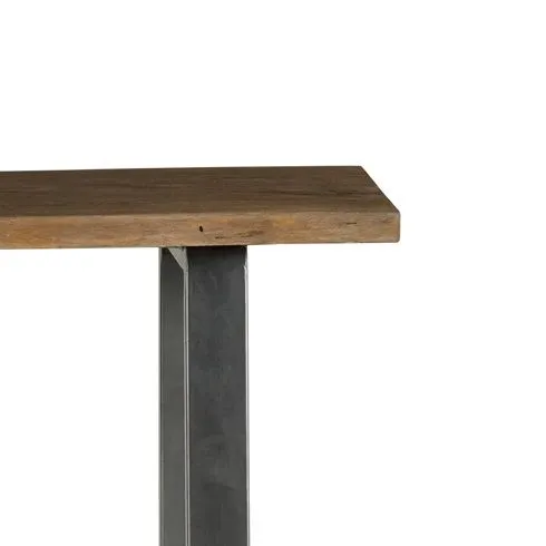 IH Design Galilee Console Table Grey Essential Live Edge in Brown 4