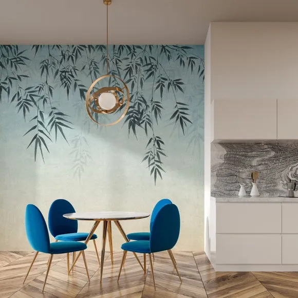 Ombre Leaf Wall Mural 1