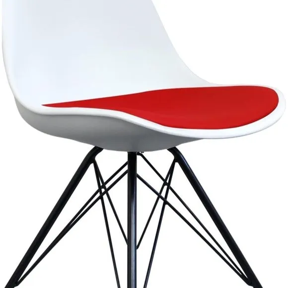 Fusion Living Soho White Plastic Dining Chair 5