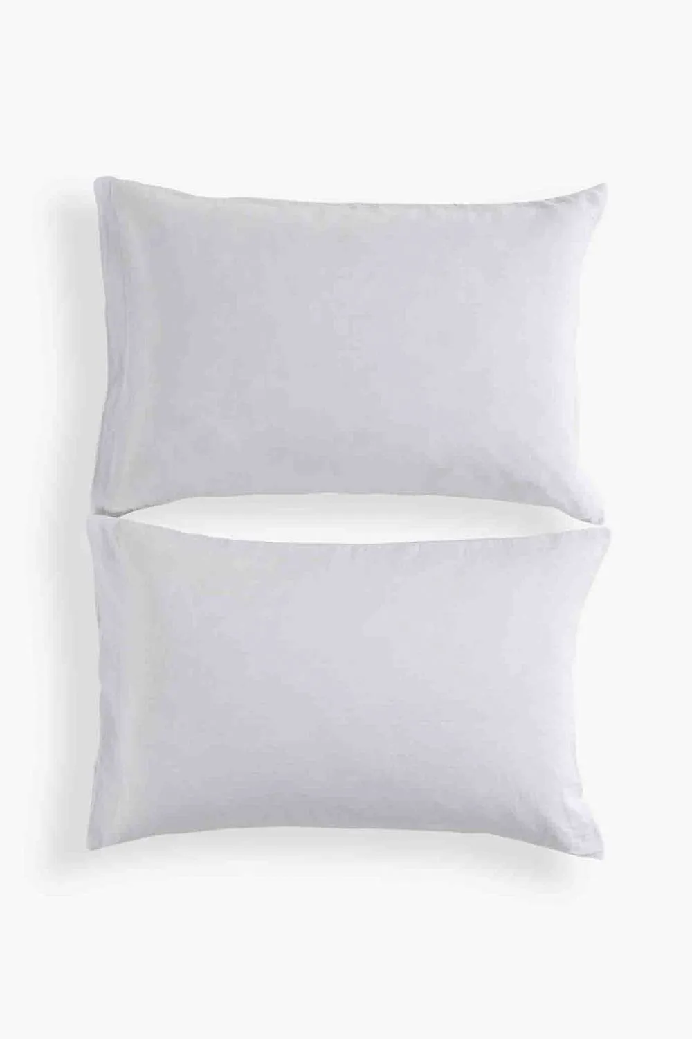 CHRISTY Double Layered Relaxed Retreat Luxury Cotton Pillowcase Pair in White