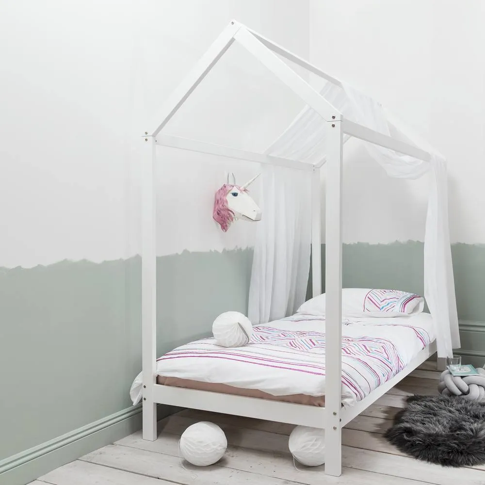 Nöa and Nani Jansen Scandinavian Single Bed Frame in White 5