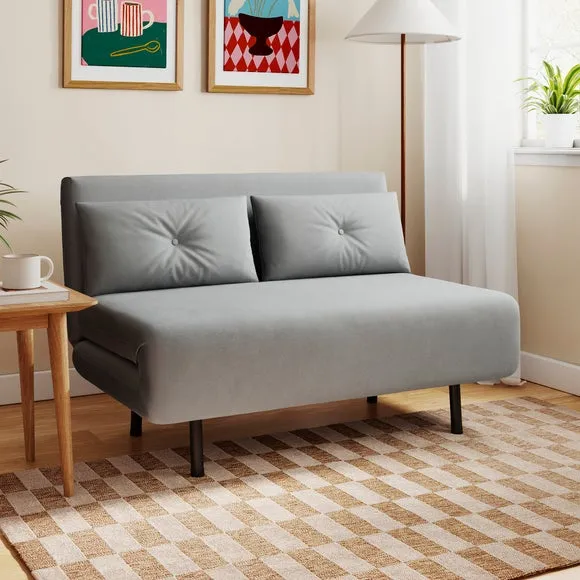 Phoebe Velvet Small Double 2 Seater Sofa Bed 1