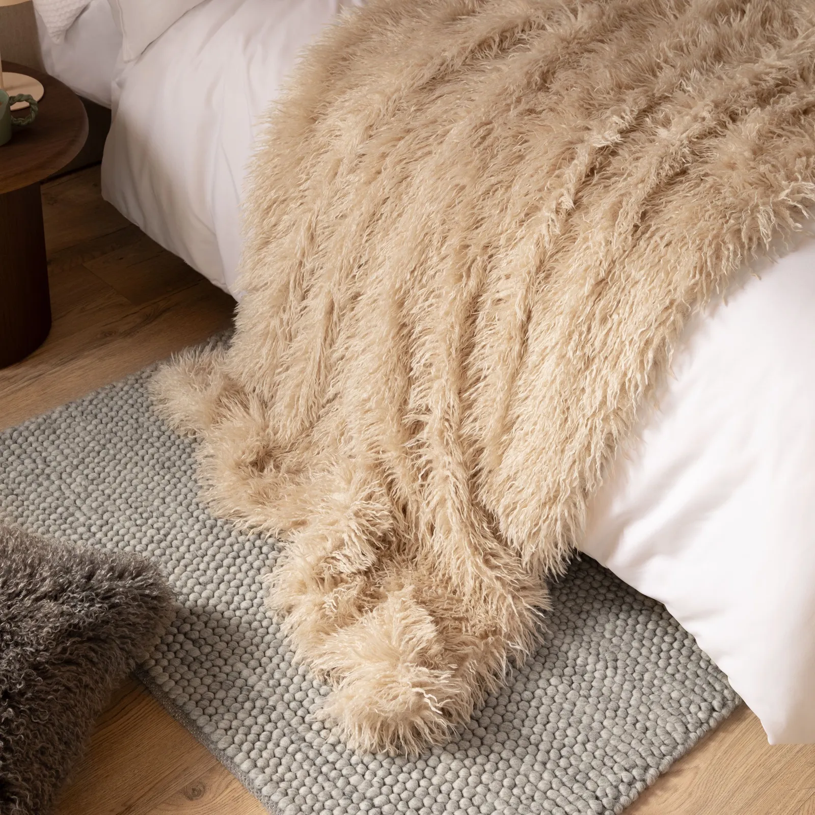 Furn Rowan Faux Fur Throw in Natural