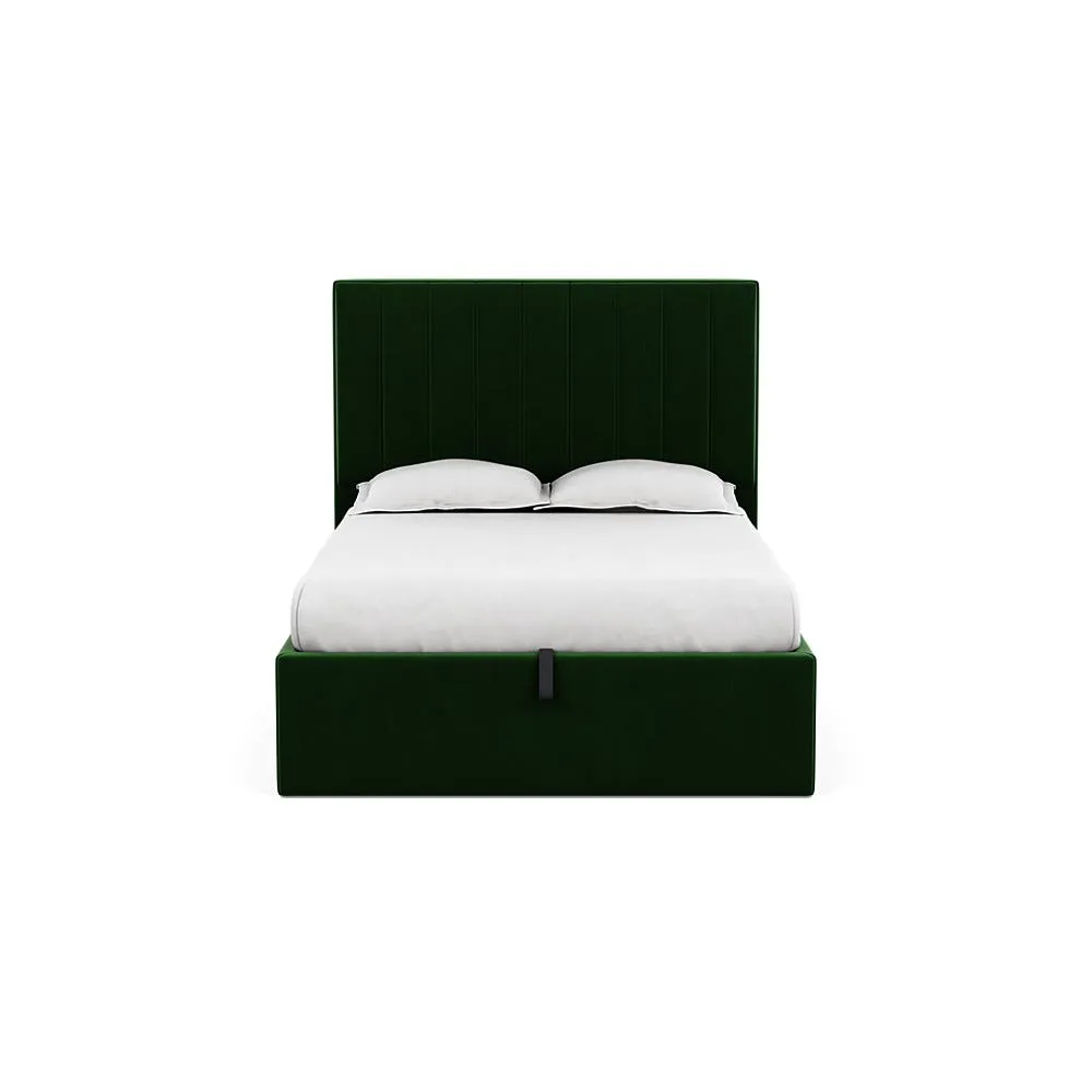Heal's Retta Headboard (Lift Storage) Double Smart Velvet Forest 1