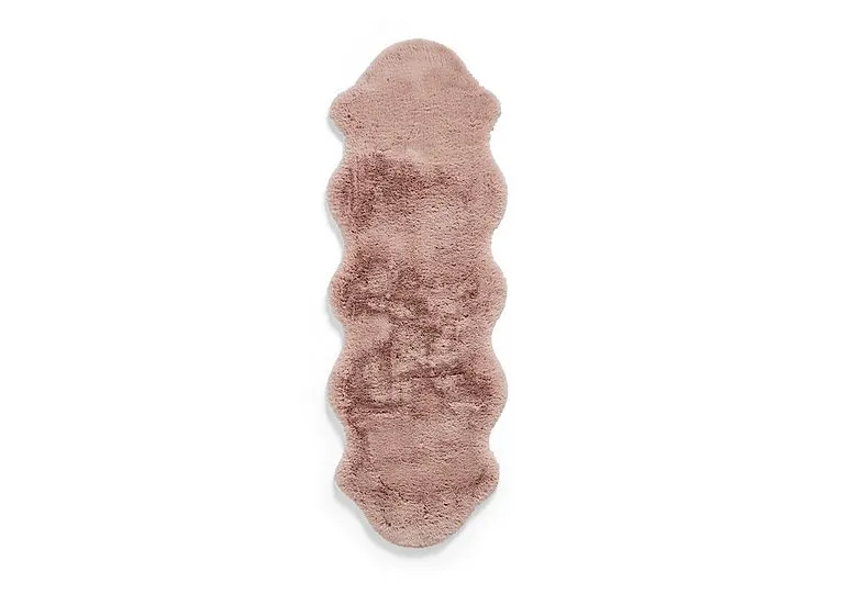 Teddy Double Sheepskin Rug - Rose
