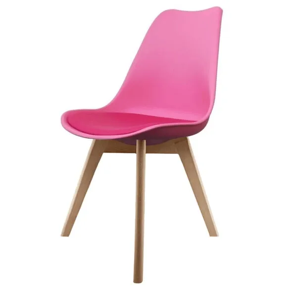 Fusion Living Soho Plastic Dining Chair with Squared Legs 2