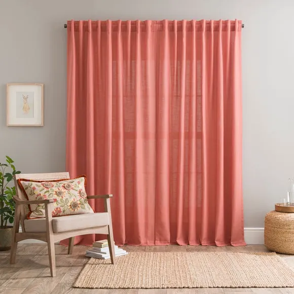 Touch of Linen Unlined Tab Top Curtains 5