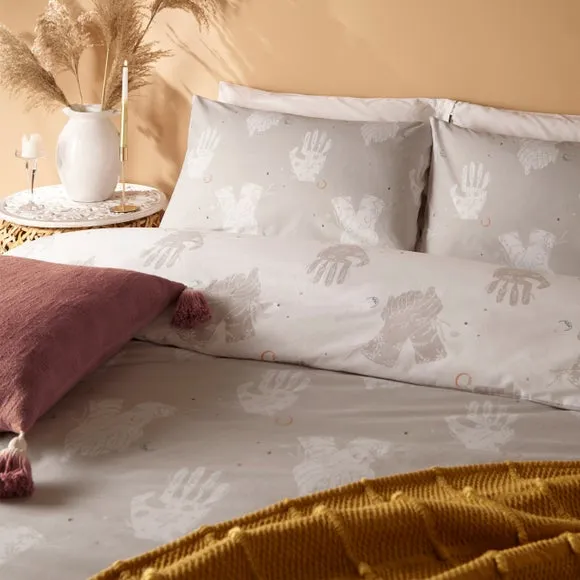 Furn. Be Kind Grey Duvet Cover & Pillowcase Set 3