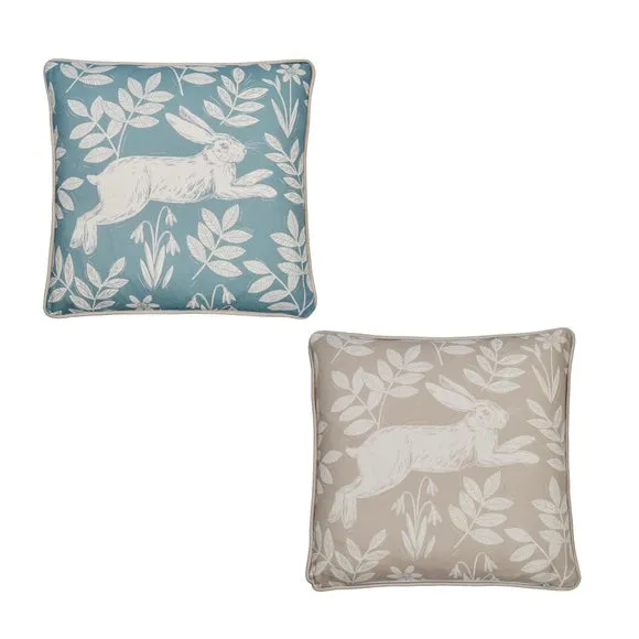 Spring Rabbit Outdoor Cotton Square Filled Cushion 4
