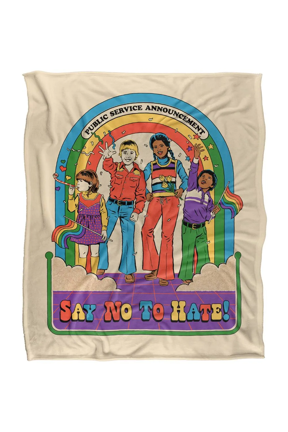 Steven Rhodes Say No To Hate Silky Touch Super Soft Throw Blanket